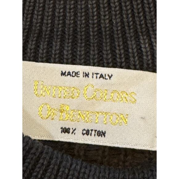 Large Benetton Vintage Crazy Retro Sweater ColorBlock United Colors Of Italy - Picture 4 of 13
